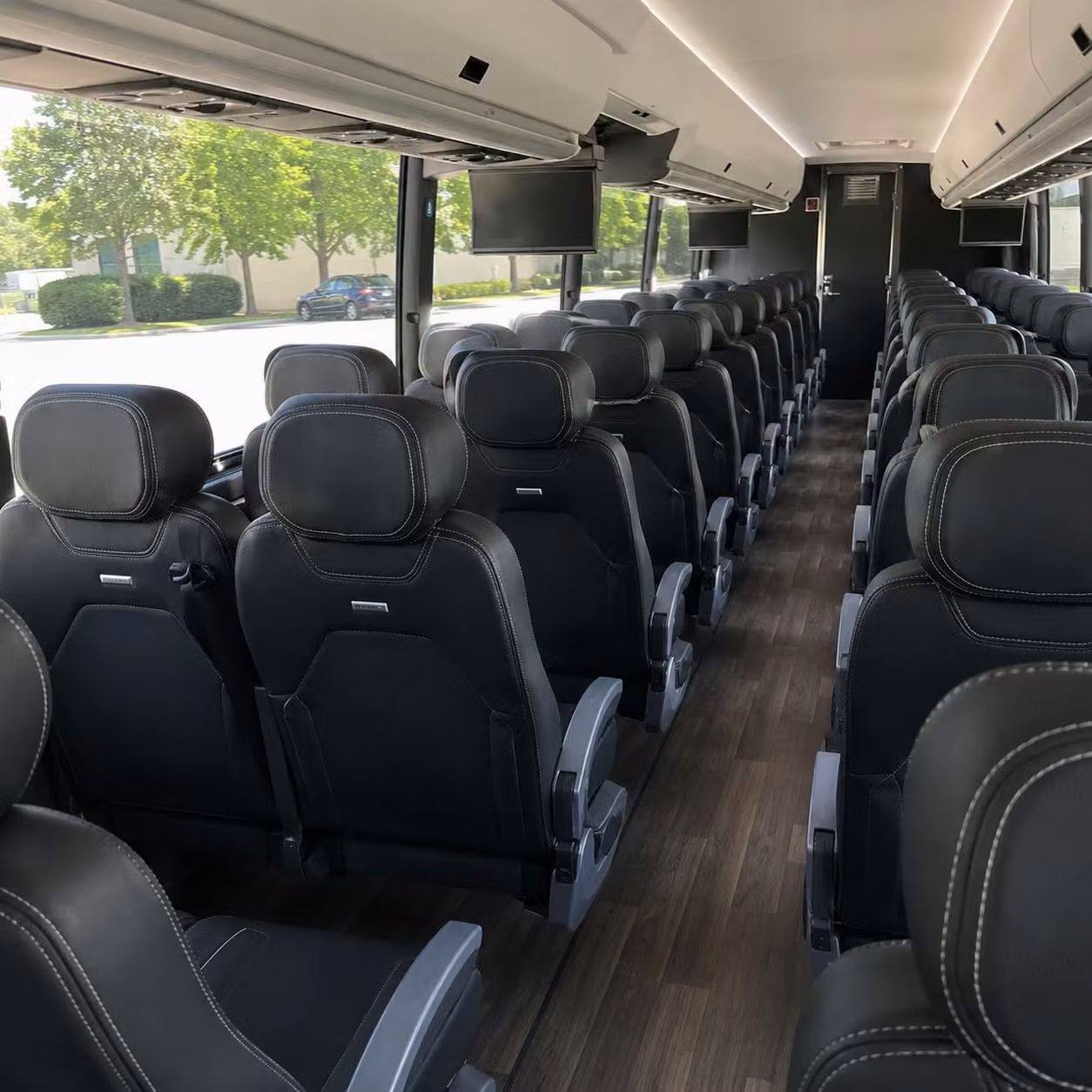 tulsa charter bus rental interior